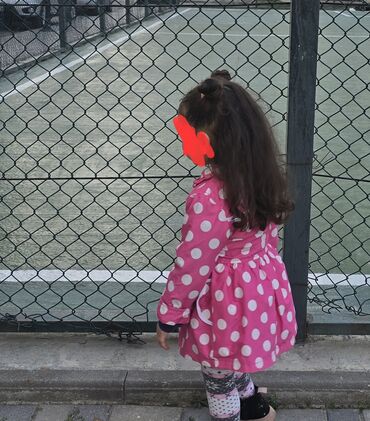 шифоновые юбки для девочек: Uşaq üçün yağmurluq/palto - Rəng: parlaq çəhrayı - Naxış: böyük ağ