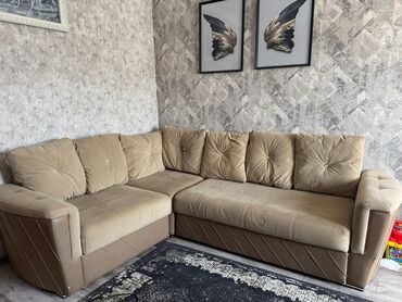Divanlar: Künc divan, İşlənmiş, Açılan, Bazasız, Vеlur parça, Çatdırılma yoxdur