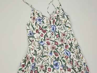 satynowa sukienka na ramiaczkach: Sukienka, Rozkloszowana, XS (EU 34), stan - Bardzo dobry, Clockhouse