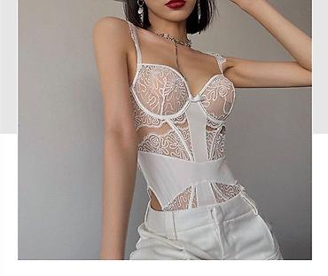 Боди, С кружевом, Микрофибра, M, L, XL