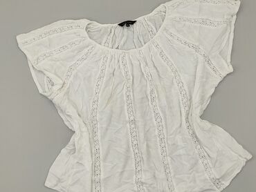 czarne bluzki z białym kołnierzykiem: Blouse, New Look, 6XL (EU 52), condition - Fair