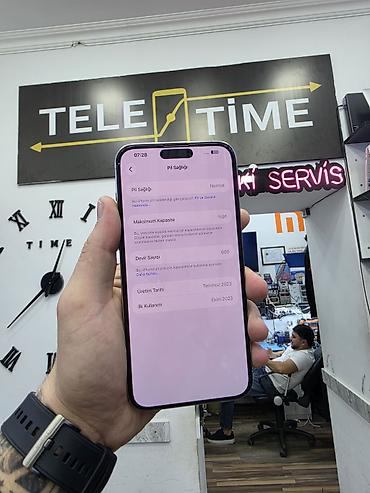 iphone x10: IPhone 15 Pro Max, 256 GB, Natural Titanium, Zəmanət, Simsiz şarj, Face ID — 2