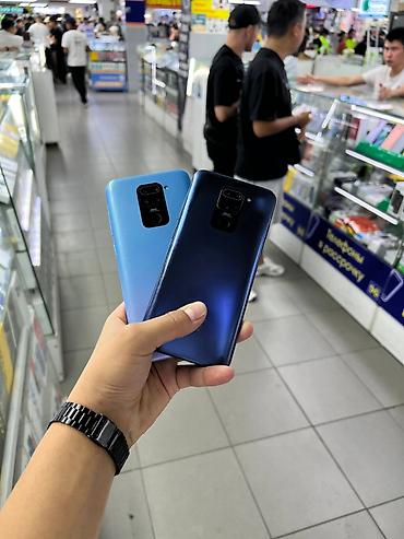 Redmi, Redmi Note 9, Б/у, 64 ГБ, цвет - Голубой, 2 SIM