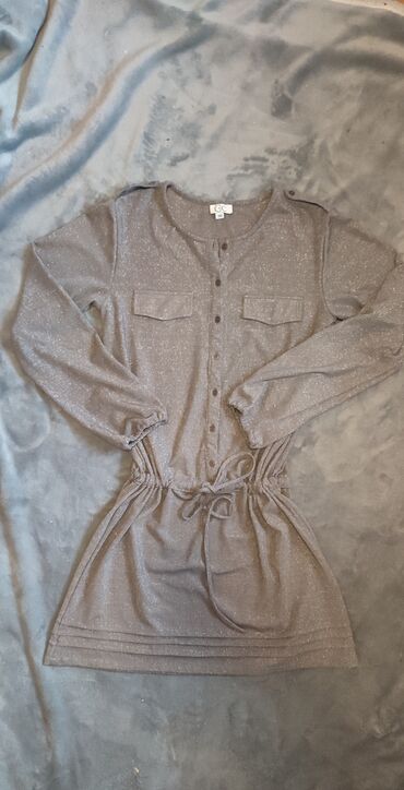 new yorker haljine za plazu: XS (EU 34), bоја - Siva, Drugi stil, Dugih rukava