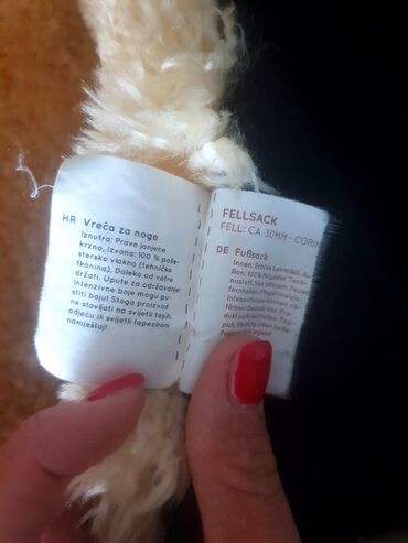 Kolica za bebe: Topla zimska navlaka/``footmuff’’ za kolica sa postavom od prirodne — 6