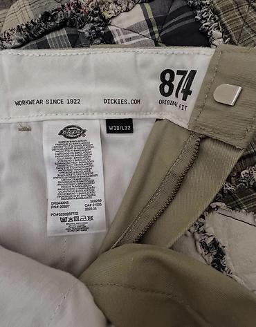 Kişi geyimləri: Dickies klassik iş/gündəlik şalvar - Rəng: açıq bej/xaqui - Model: düz — 7