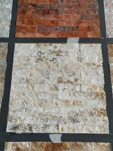 dam örtükleri: Təbii daş dekorativ panel/mozaikası - Material: təbii daş (qarışıq