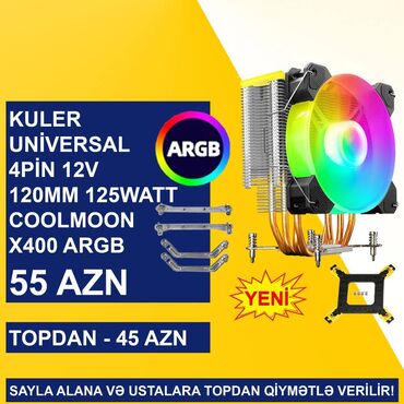 Mətbəx texnikası: Kuler “Universal socket Coolmoon X400 RGB” SAYLA ALANA VƏ USTALARA