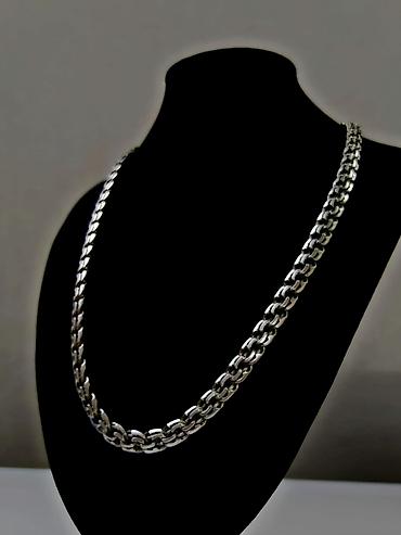 Серебряные цепочки: Серебряная цепь 150 грамм, 60 см Плетение "Классический Бисмарк" — 28