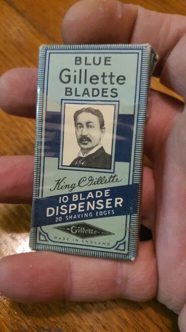 gillette: Keçən əsrin ortalarına aid "GİLLETTE" lezvaları. İngiltərə istehsalı