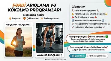 serfeli internet paketi: FƏRDİ ARIQLAMA VƏ KÖKƏLMƏ PROQRAMLARI Arıqlamaq, sağlam şəkildə çəki — 1