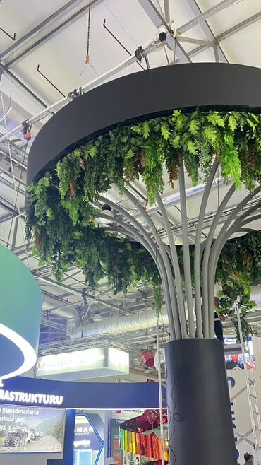 Süni güllər: Süni asma yaşıl bitki bəzəyi - Material: yüksək keyfiyyətli plastik — 21