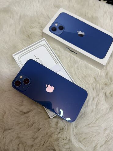 макбук эйр м1 бу: IPhone 13, Колдонулган, 128 ГБ, Көгүлтүр, Куту, 77 %