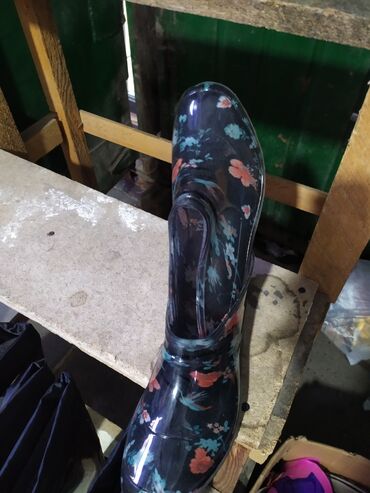 Резиновые сапоги: Резиновые сапоги, 36, Новый, цвет - Черный, Самовывоз, Платная доставка — 8