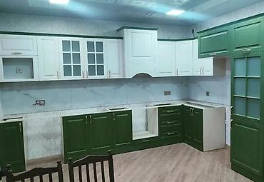 Sifarişlə mətbəx mebeli: Sifarişlə mətbəx dəsti, Özü çəkən petlələr, Mat laminat, Kredit yoxdur, Pulsuz çatdırılma — 23