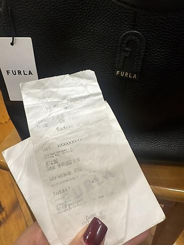 Шопперы: Сумка Furla, черная, из натуральной зернистой кожи. Сумка абсолютно — 14