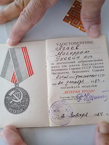 скейт баку: SSR dövrünə aid orijinal medallar toplusu Tərkib: - “Veteran Truda” — 2
