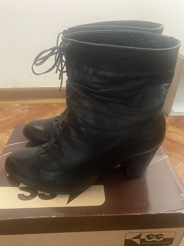 обувь мужская зима: Сапоги, 38, цвет - Черный
