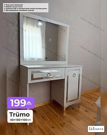 Trümo – 40×180×100 sm - Material: 18 mm laminat - Rəng seçimi