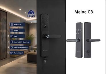 Meloc C3 – Ağıllı qapı kilidi • Açılma üsulları: barmaq izi, PIN-kod