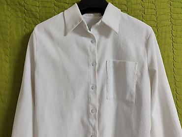 Рубашки: Белая рубашка-оверсайз из плотного хлопка, все рубашки почти новые — 6