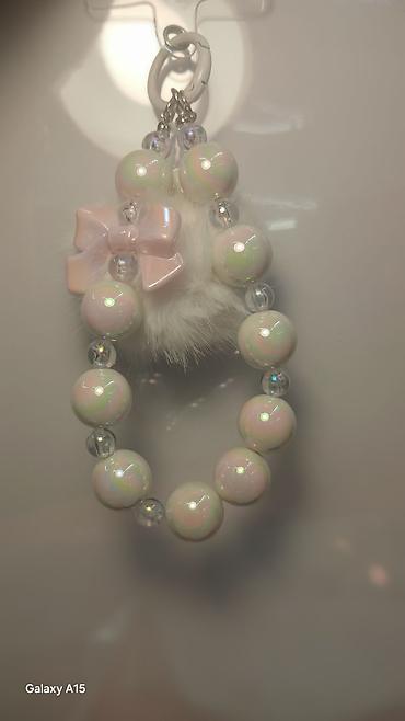 Брелоки: Брелоки‑браслеты из бусин для сумки/ключей - Ручная сборка на прочной — 2