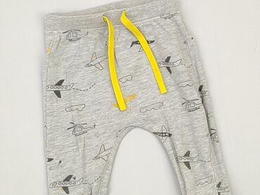 szare spodnie: Sweatpants, 6-9 months, condition - Very good