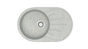 Кухонные мойки: Кухонная мойка Glanz Касандра J110 Каменная мойка из литого мрамора — 4