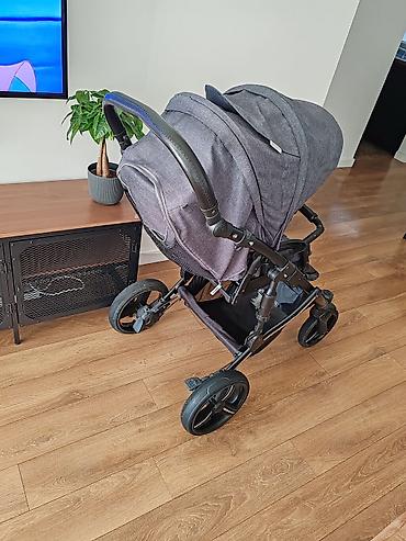 Kolica za bebe: Bebetto dečija kolica 3u1, tamno siva– auto sedište jaje-sinteza — 5