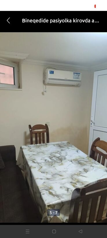 pasyolka kirovda kiraye heyet evleri: 80 kv. m, 2 otaqlı, Kombi, Qaz, İşıq