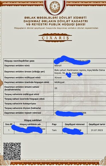 Продажа квартир: 2 комнаты, Новостройка, м. Нариман Нариманов, 55 м²