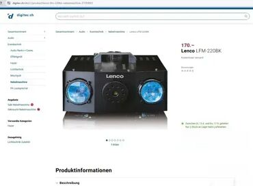 Ostali muzički instrumenti: LENCO LFM-220BK Dual Matrix RGB Dim mašina. Potpuno NOVO — 5