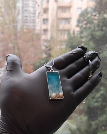 Kulonlar: Epoksi qatqı ilə hazırlanmış əl işi kulonlar - Çiçək kolleksiyası — 20