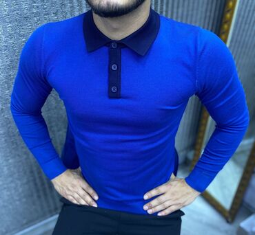 Sviterlər: Kişi üçün uzunqol polo sviter. - Dörd rəng variantı: tünd — 5