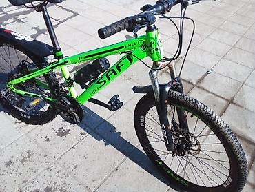 bmx 24: SAFT dağ velosipedi – yüngül alüminium gövdə, idman üslublu yaşıl-qara — 1