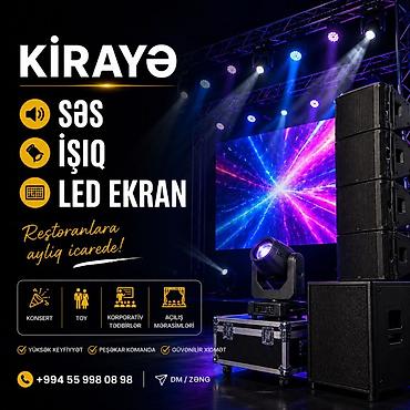 karavan icaresi: Kirayə: Səhnə və tədbir avadanlıqları - Səs sistemi: xətti massiv — 1