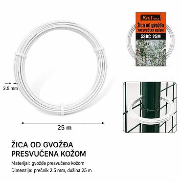 KMT Beli kožna torba gvozdena žica 9364515 Žica od gvožđa presvučena