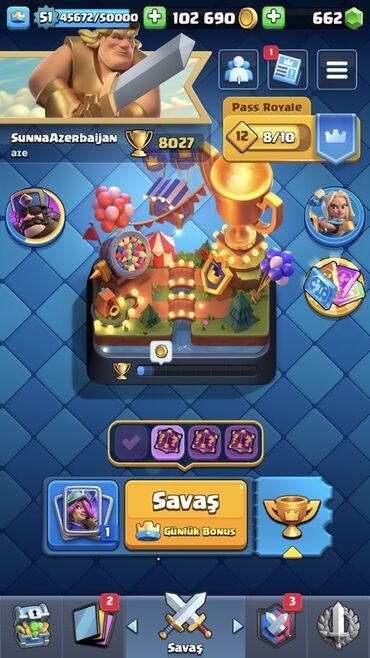 PS2 & PS1 (Sony PlayStation 2 & 1): Clash Royale.Bağlantılar təmiz,Hesabın tək sahibiyəm.60 emoji 7 evrim