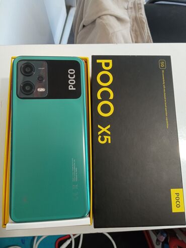 Poco: Poco X5 5G, 256 GB, rəng - Göy, Düyməli, Barmaq izi, Face ID