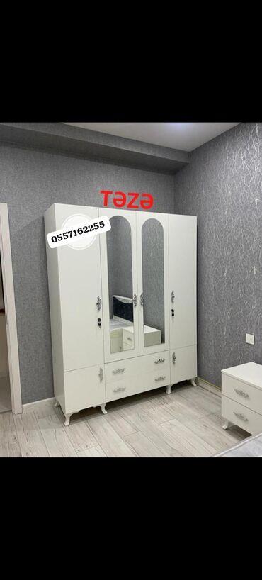 Dolablar: Yeni, 4 qapılı Düz dolab, Dolab-asılqan — 8