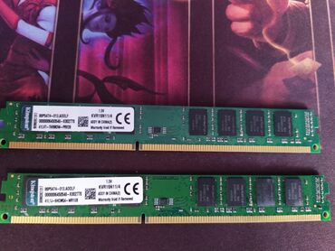 Operativ yaddaş (RAM): Kingston DDR 3 ram 4 gb 2 ədəd təzədi işlənmiyib biri 50 azn