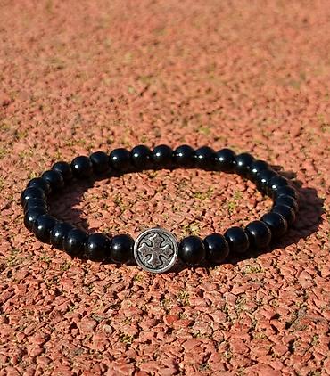 Narukvice: Kalist ručno rađene kamene brojanice od oniksa sa blagoslovom SPC — 13