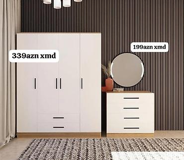 wkaf: Mebel dəsti – qarderob və komod - Qarderob: 4 qapılı model, aşağı — 1