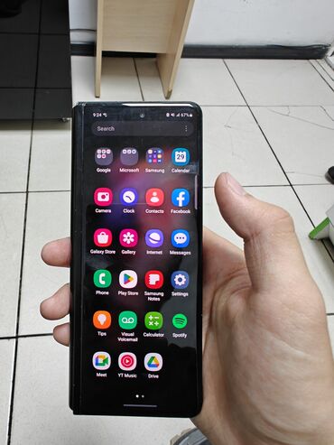 купить раскладушку телефон: Samsung Galaxy Z Fold 3, Колдонулган, 512 ГБ, түсү - Кара, eSIM, 2 SIM
