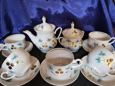 Ostali antikviteti: Komplet za kafu,caj USSR porcelan 1960g +. Sovjetski stari — 1