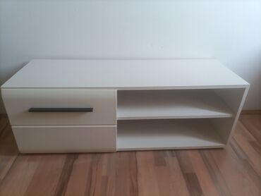 ormar za posteljinu: TV stand, color - White, Used