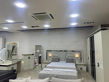 ucuz tap.az mebel: Mebel dəsti – Yataq otağı komplekti Modern üslubda, açıq krem-boz — 1