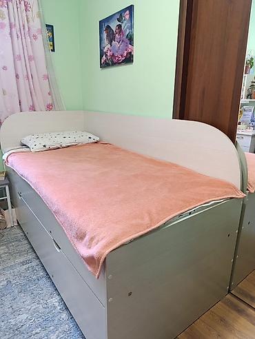 полуторка кровать: Односпальная кровать, Б/у, С матрасом, длина - 195 см — 4