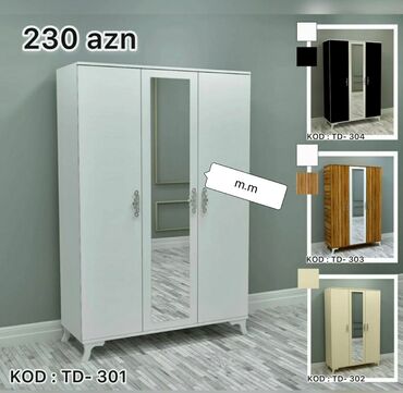 Dolablar: Yeni, Açılan, 5 qapı Düz dolab, Qarderob, paltar dolabı, Azərbaycan — 6