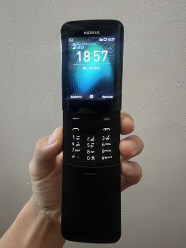телифоны: Nokia 8000 4G, Новый, цвет - Черный, 2 SIM